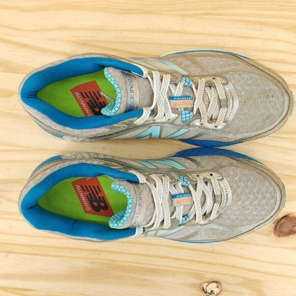 New Balance 860v5 Women's Running Shoes Sz 8 Gray Blue Sneakers Athletic Trainer - Picture 3 of 10